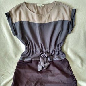 Ya Los Angeles Color Block Dress with Tie Front